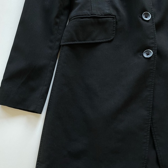 Mexx Long Black Fitted Blazer early 00s US size 8 - Picture 2 of 7